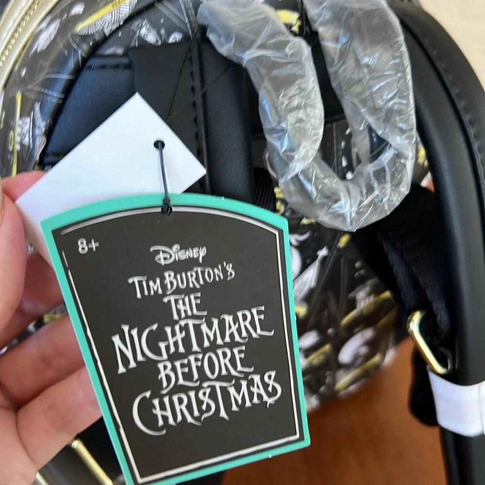 Loungefly Disney Nightmare Before Christmas Tarot Card AOP Womens backpack - Picture 7 of 7